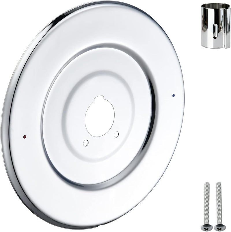 ZXFENG Shower Handle Cover Plate, Chrome,for One-Handle Tub and Shower Faucets, Escutcheon Replacement for Moen 16090 Chateau Collection - Image 1